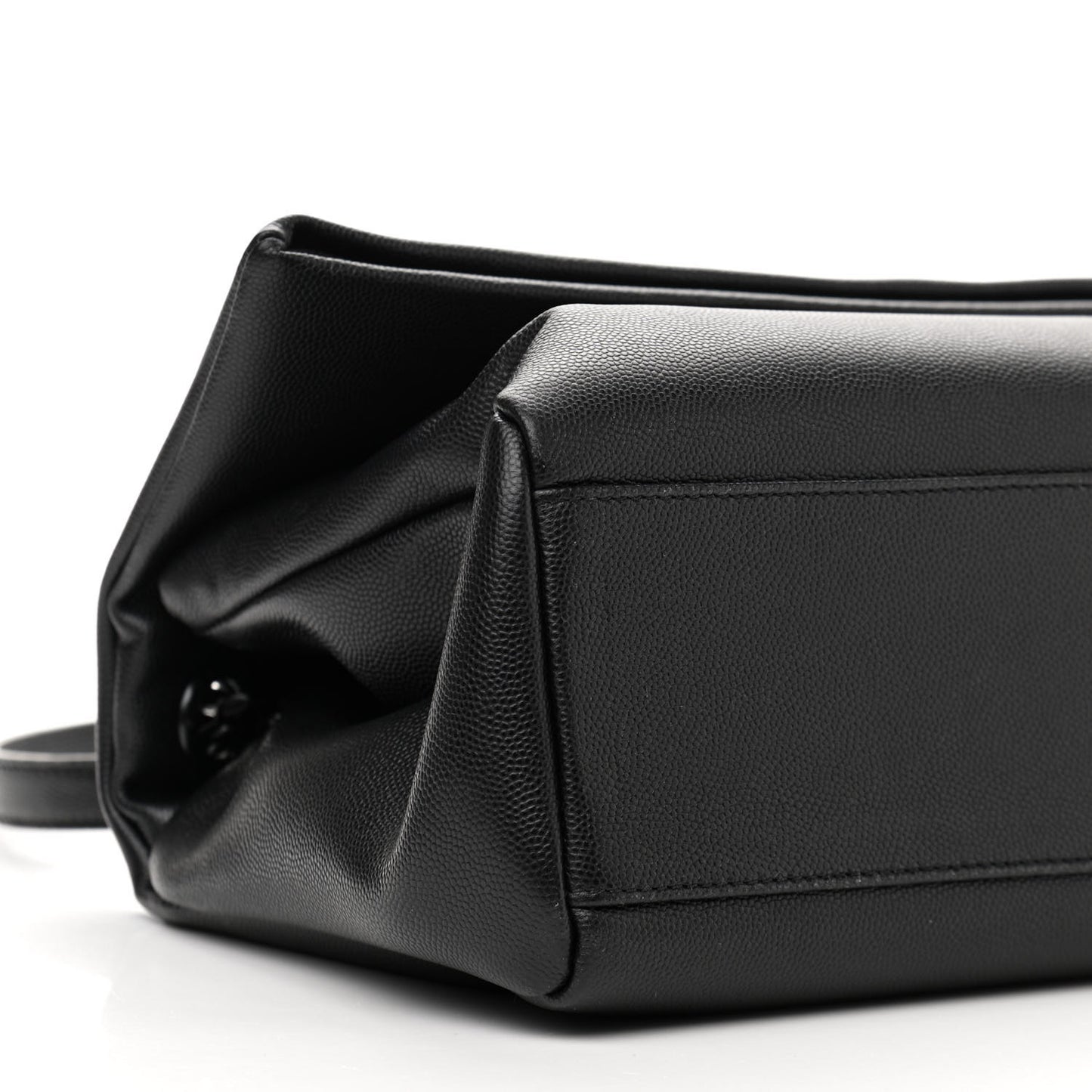 Grain De Poudre Medium West Hollywood Monogram Fold-Over Black