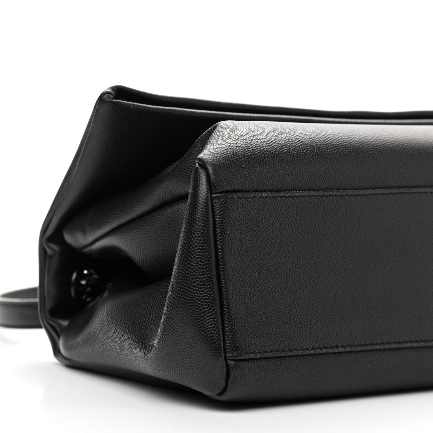 Saint Laurent Grain De Poudre Medium West Hollywood Monogram Fold-Over Black 10 of 11
