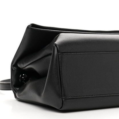 Saint Laurent Grain De Poudre Medium West Hollywood Monogram Fold-Over Black 10 of 11