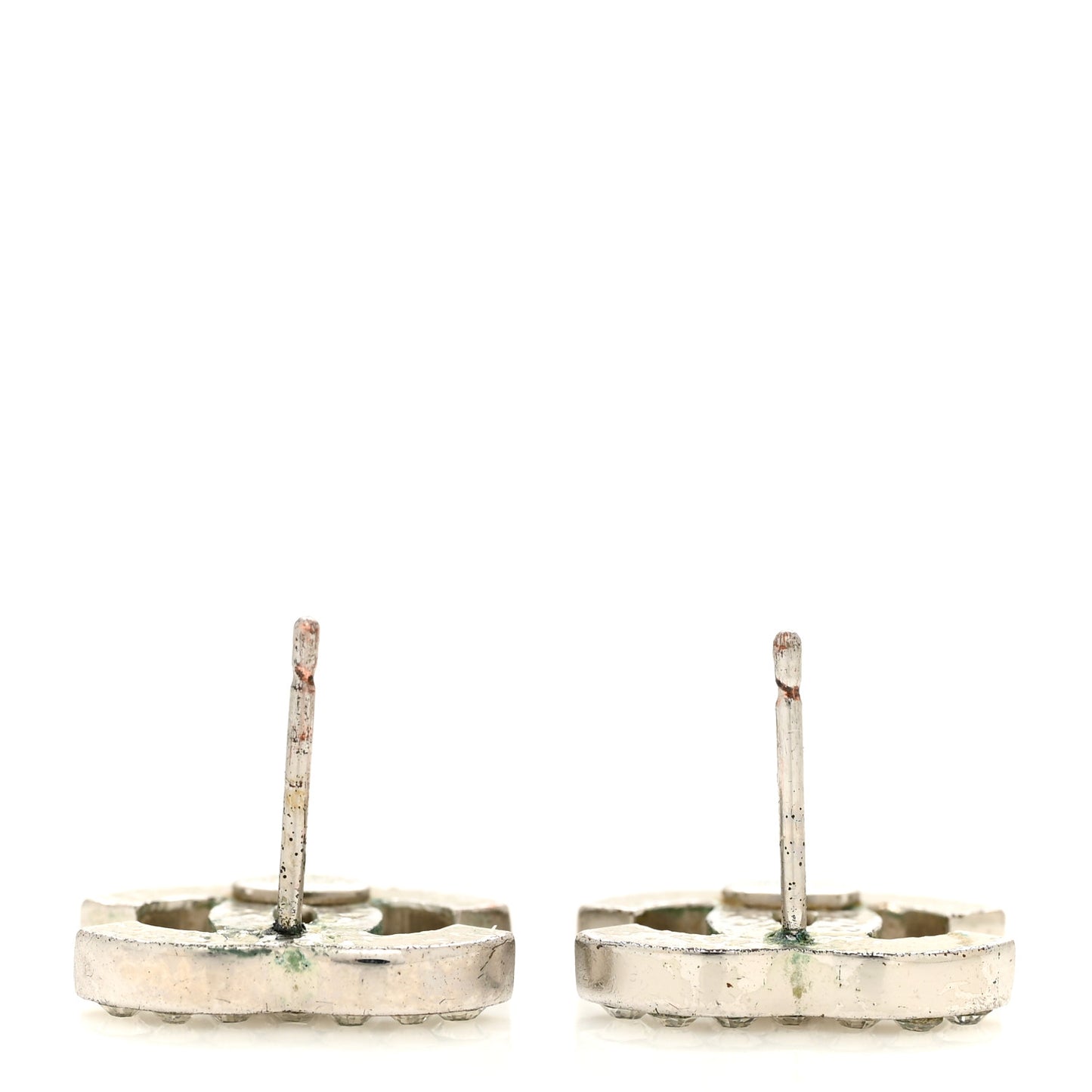 Crystal CC Earrings Silver