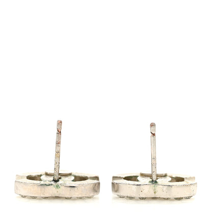 Chanel Crystal CC Earrings Silver 3 of 4