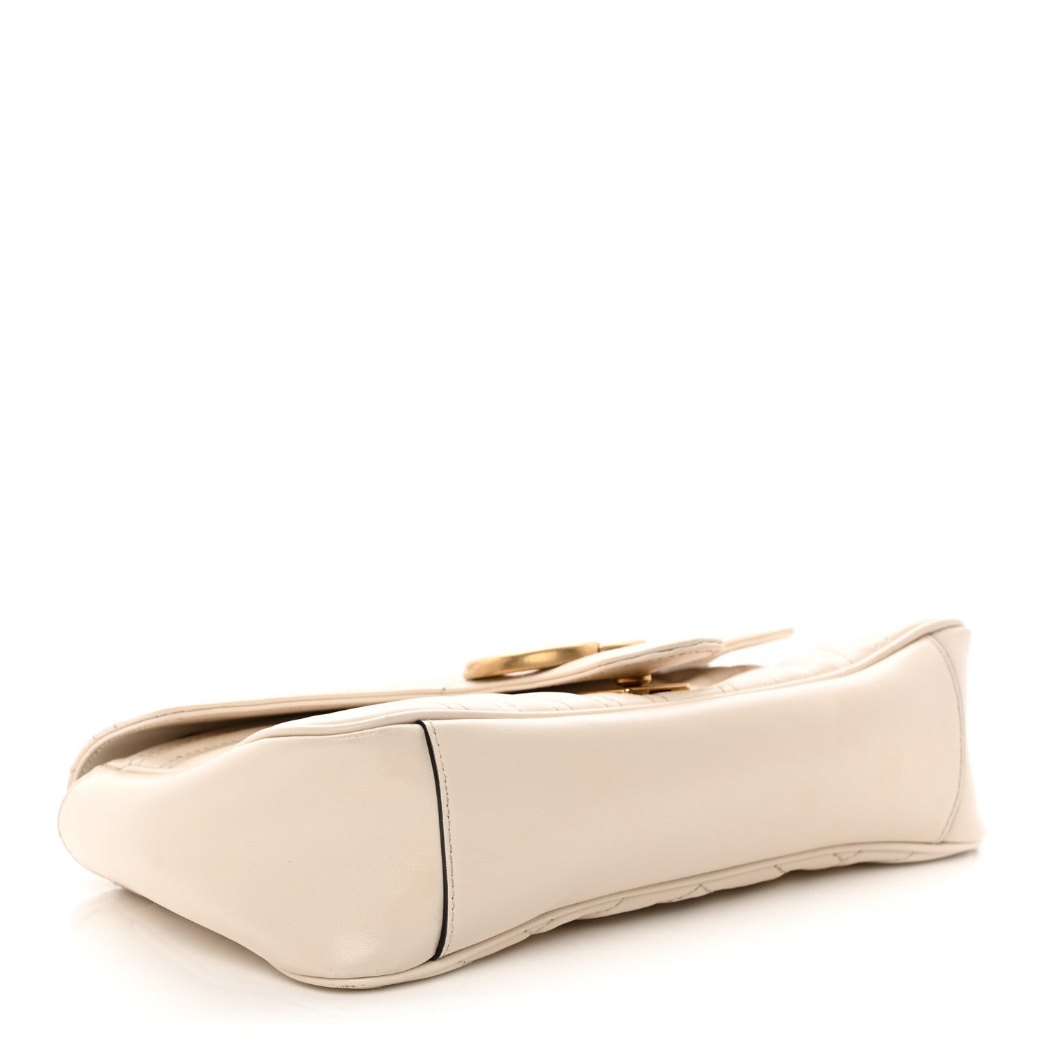Gucci Calfskin Matelasse Small GG Marmont Shoulder Bag White 4 of 12