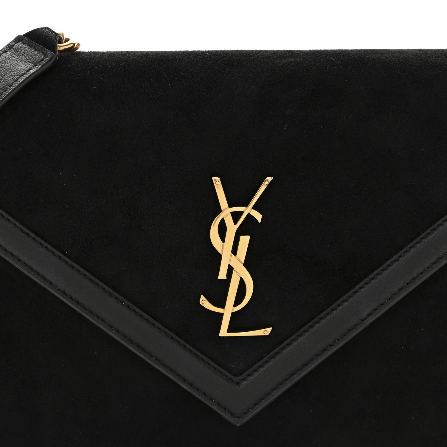 Saint Laurent Suede Calfskin Monogram Le Sept Chain Bag Black 8 of 14