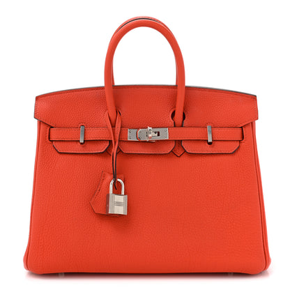 Hermes Togo Birkin 25 Orange Poppy 1 of 13