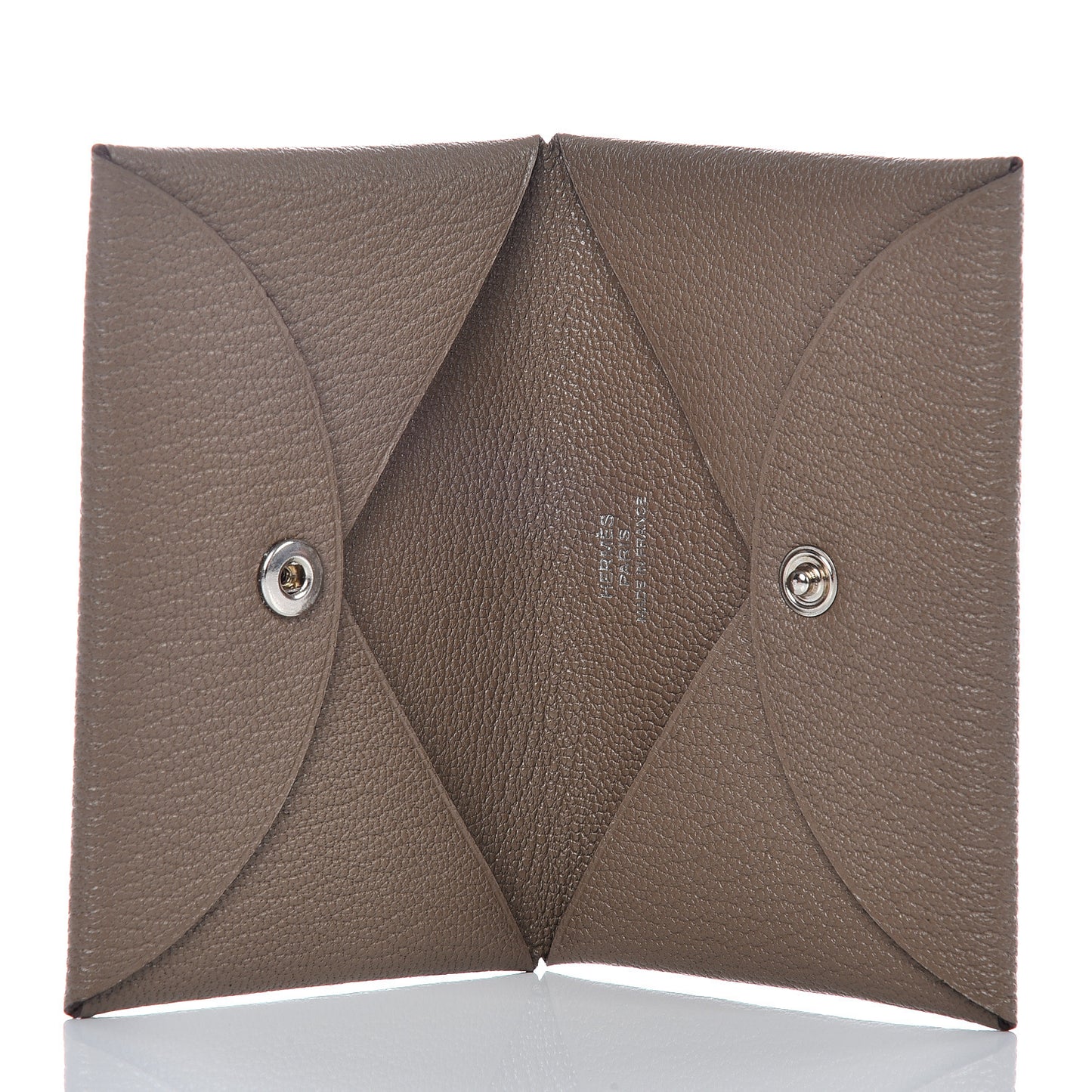 Chevre Mysore Calvi Card Case Etoupe