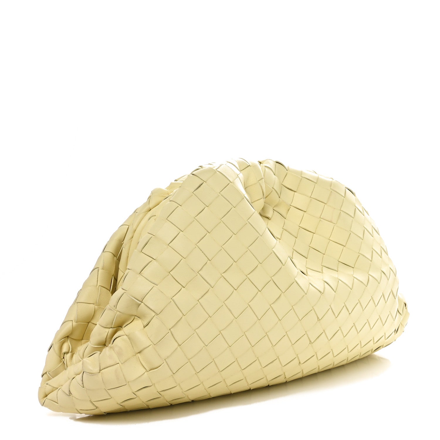 Bottega Veneta Nappa Maxi Intrecciato The Pouch Oversized Clutch Ice Cream 3 of 11