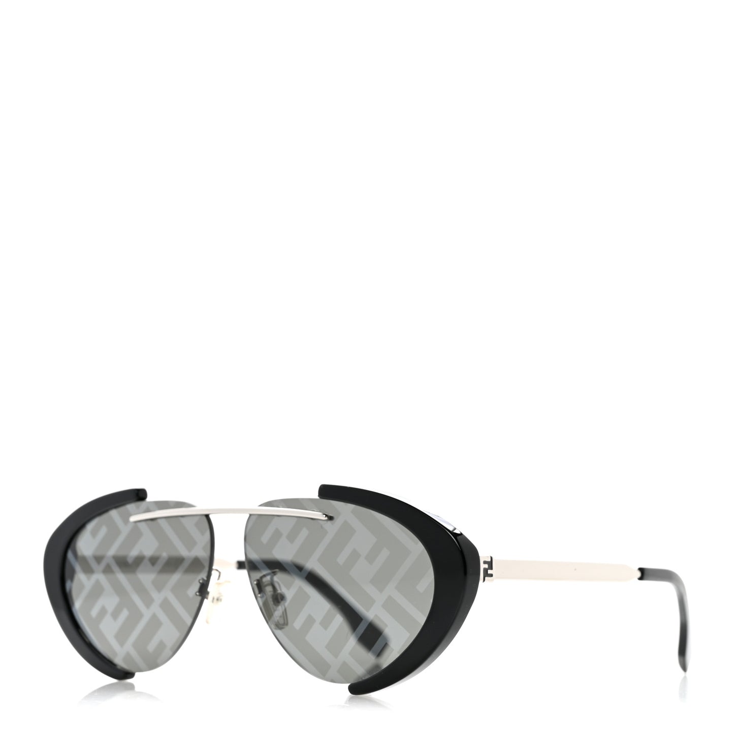 Metal Geometric FF Sunglasses FE40042U Black