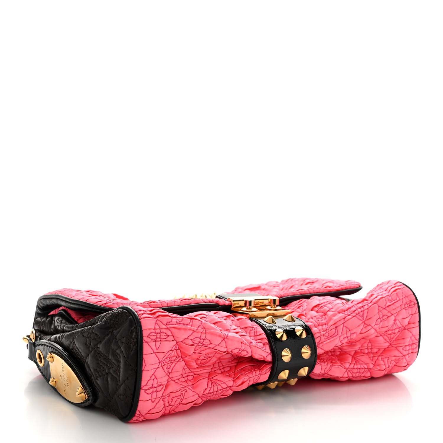 Louis Vuitton Satin Quilted Monogram Coquette Pochette Bunny Pink 5 of 10