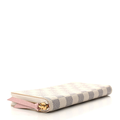 Louis Vuitton Damier Azur Clemence Wallet Rose Ballerine 4 of 7