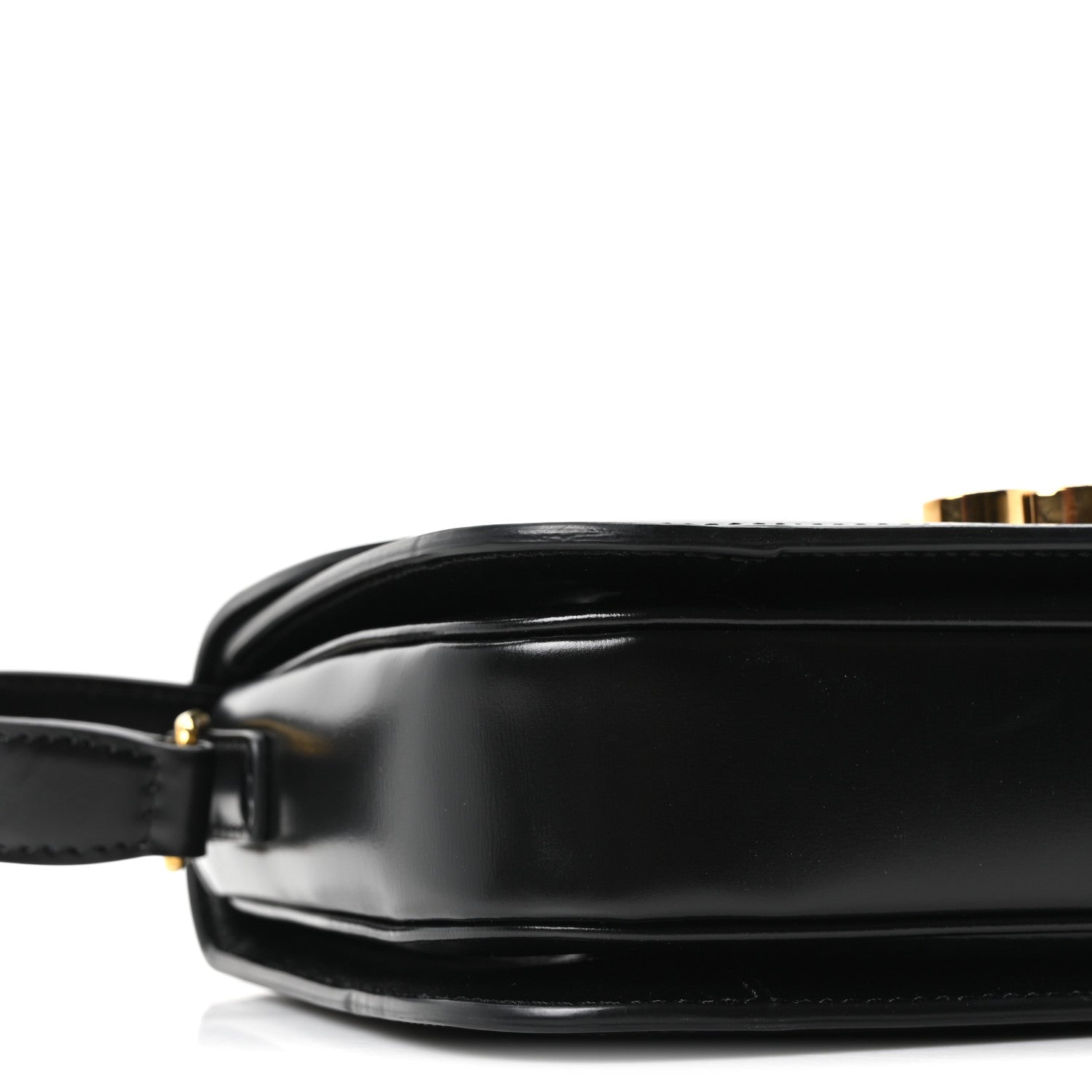 Celine Shiny Calfskin Medium Triomphe Black 9 of 10