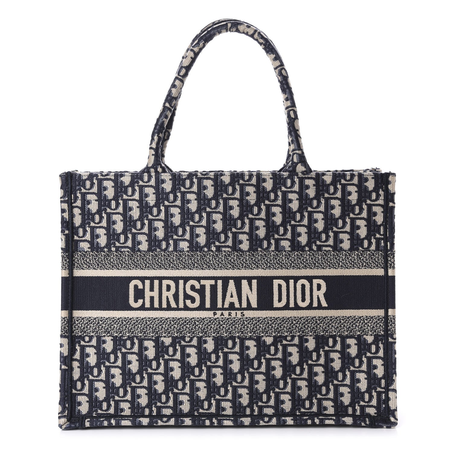 Christian Dior Oblique Medium Book Tote Blue Multicolor 1 of 10