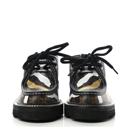Louis Vuitton X LOL Monogram Calfskin Beaubourg Platform Derby Shoes 37.5 Gold Silver 2 of 8