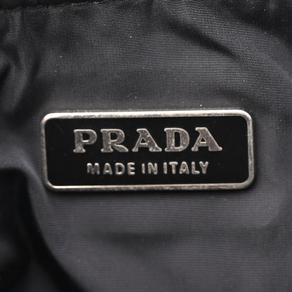 Prada Muflone Metal Studded Necessaire Shoulder Bag Black 6 of 12