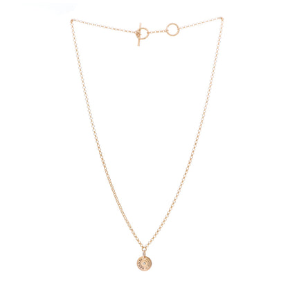 Hermes 18K Rose Gold Diamond Gambade Clou de Selle Necklace 3 of 5
