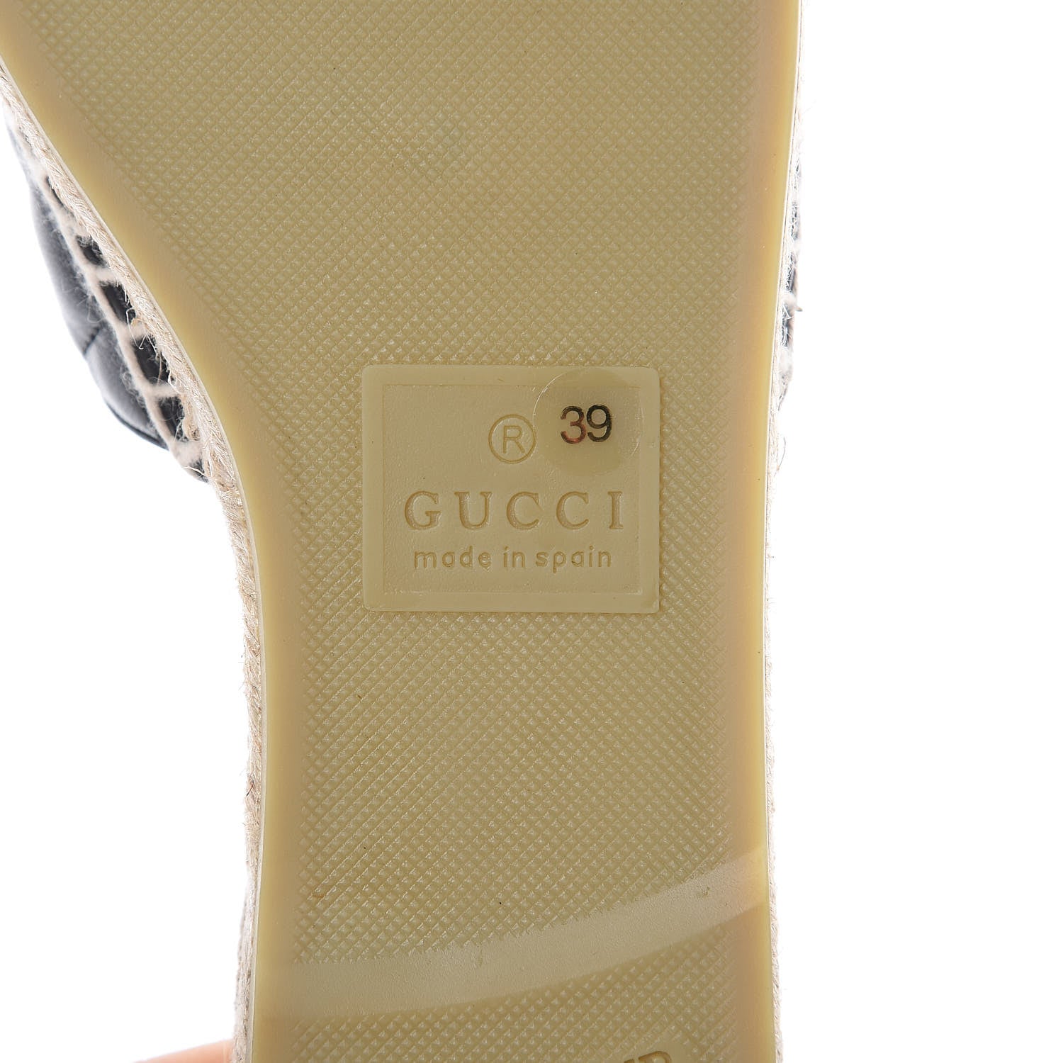 Gucci Nappa Matelasse GG Marmont Espadrille Slide Sandals 39 Black 7 of 11