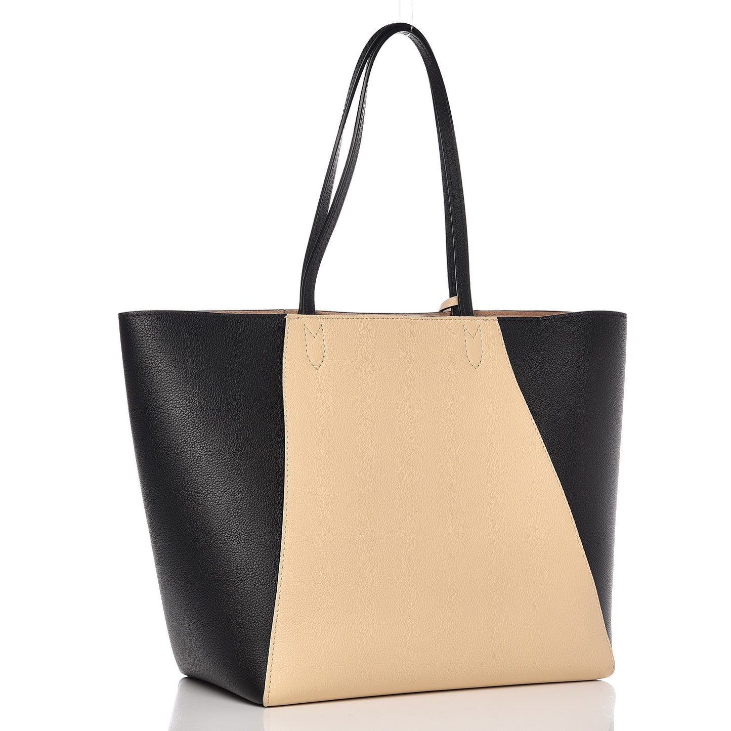 Calfskin Lockme Cabas Vanille Black