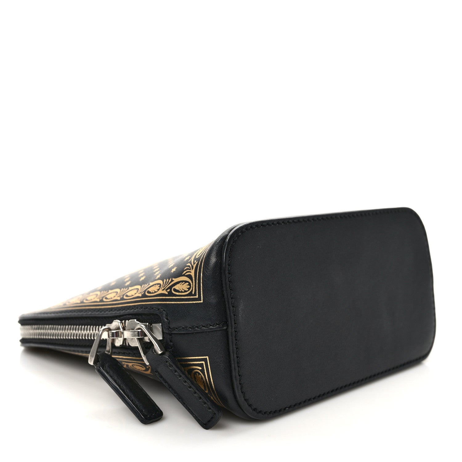 Gucci X SEGA Calfskin GUCCY Stars Mini Dome Shoulder Bag Black Gold 4 of 12