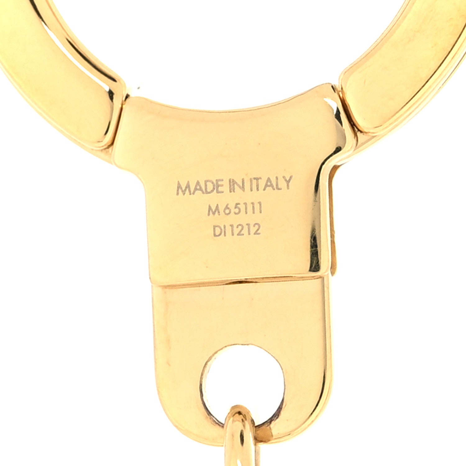 Louis Vuitton Brass Enamel Fleur De Monogram Bag Charm Chain Gold 4 of 4