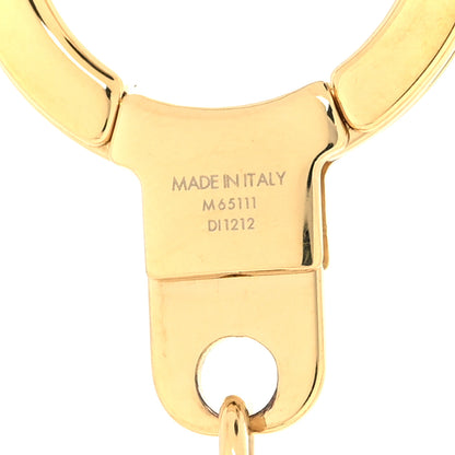 Louis Vuitton Brass Enamel Fleur De Monogram Bag Charm Chain Gold 4 of 4