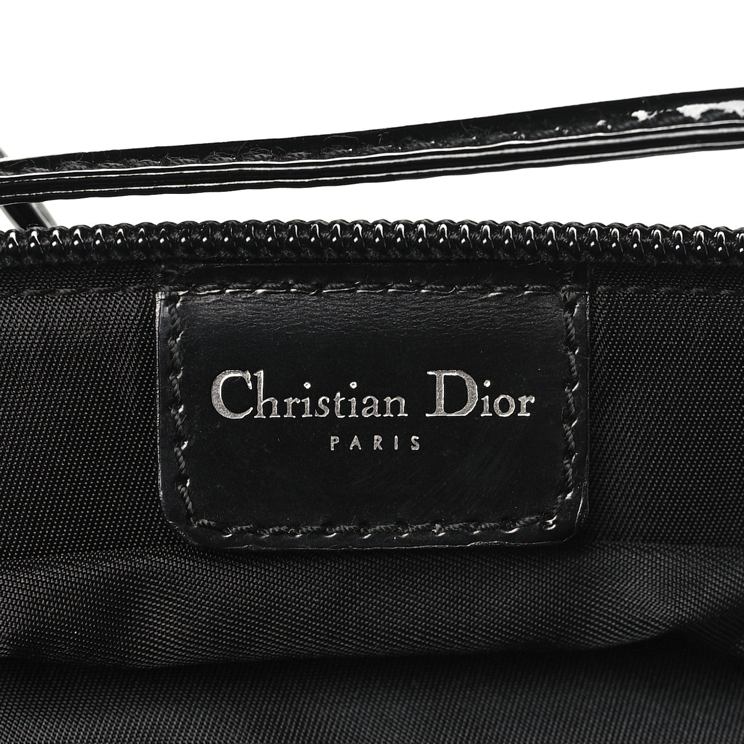 Christian Dior Nylon Patent Baguette Black 6 of 9