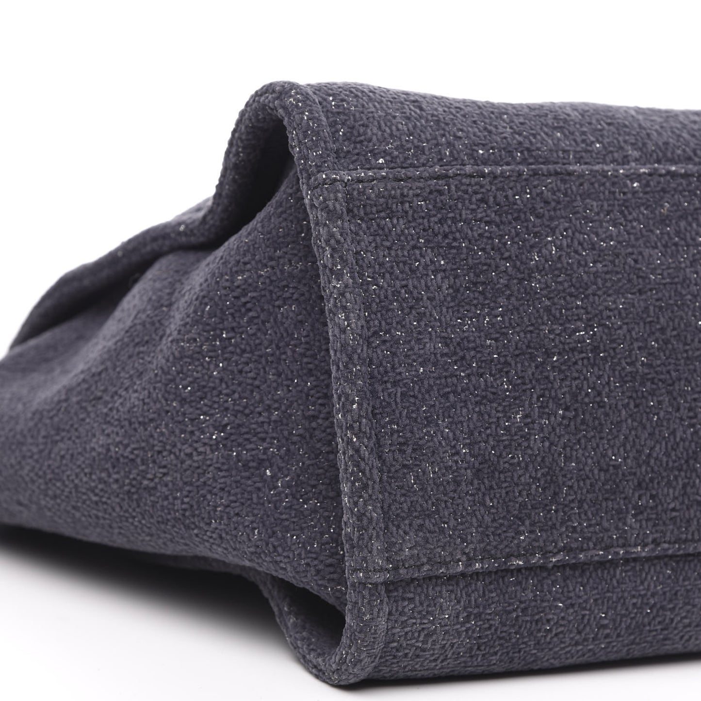 Lurex Boucle Medium Deauville Tote Grey