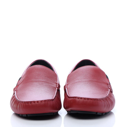Gucci Calfskin Web Mens Driver Loafers 9 Red 1 of 15