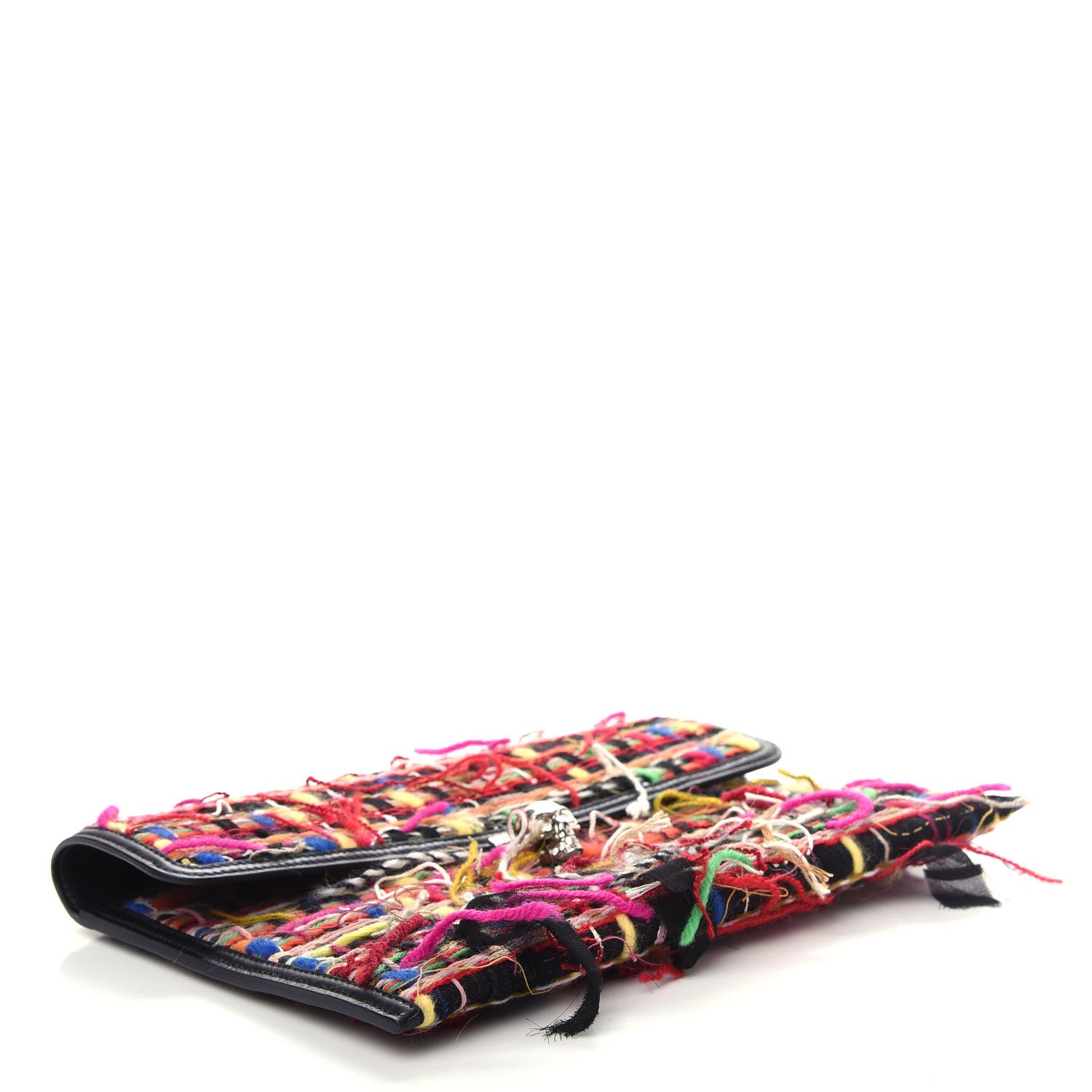 Alexander McQueen Tweed Skull Envelope Clutch 4 of 8