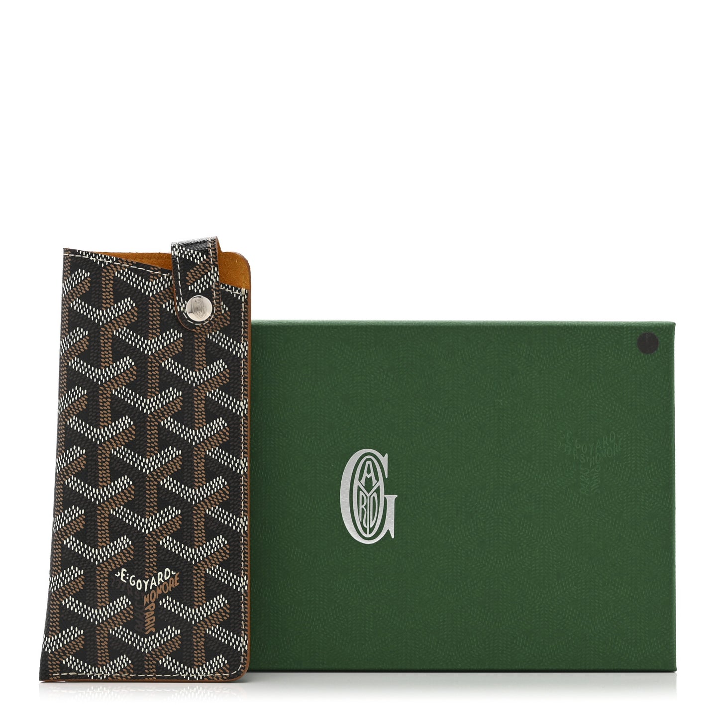 Goyardine Montmartre Glasses Case Black Gold