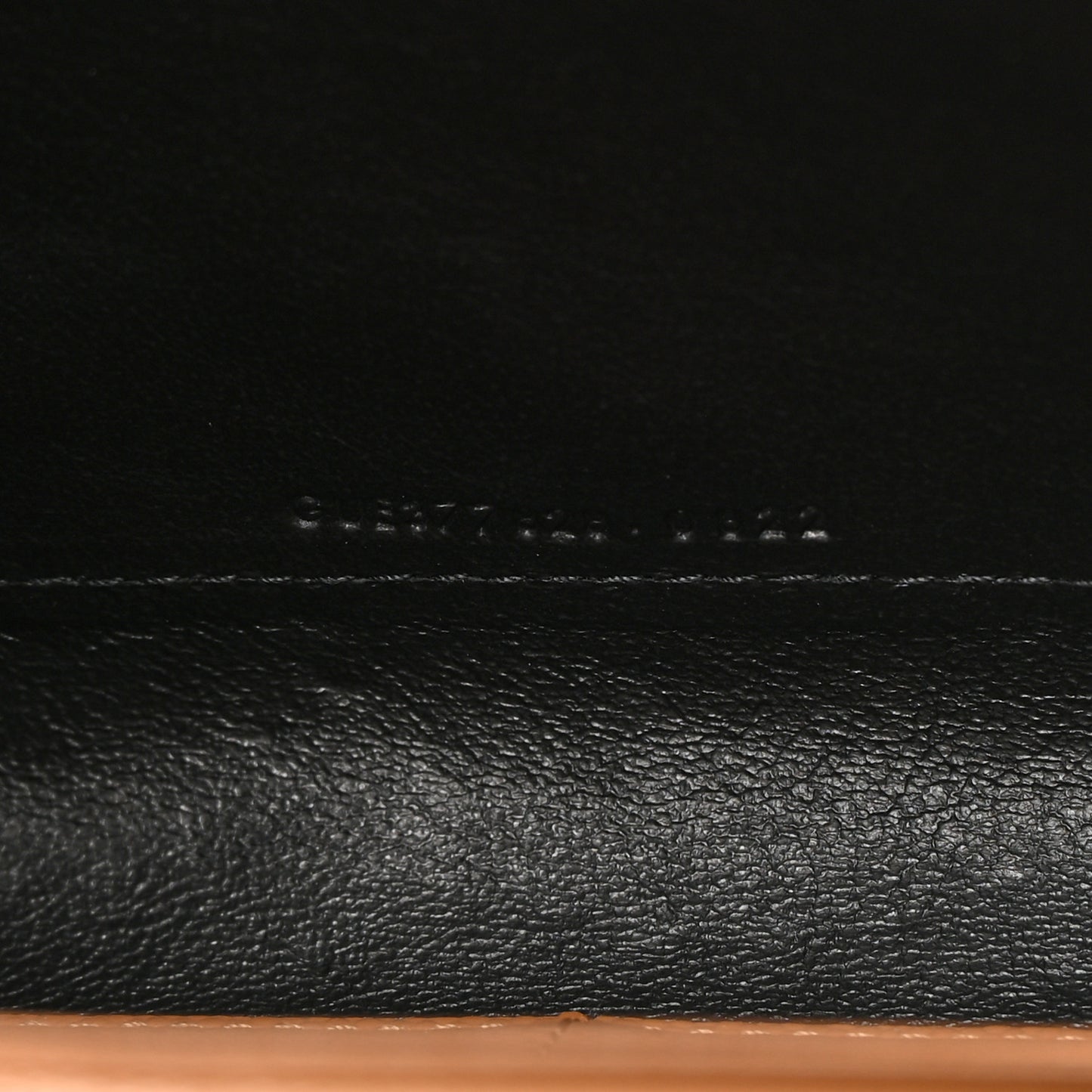 Grain De Poudre Matelasse Chevron Monogram Chain Wallet Dark Natural