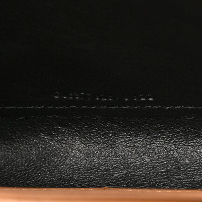 Saint Laurent Grain De Poudre Matelasse Chevron Monogram Chain Wallet Dark Natural 7 of 11