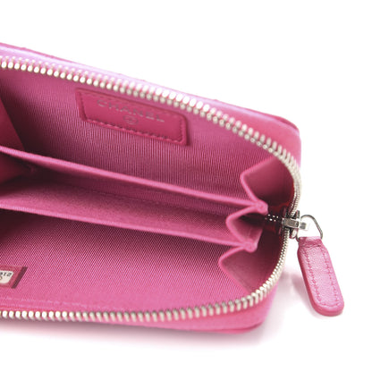 Chanel Lambskin Quilted Zip Around Coin Purse Pink 5 of 11