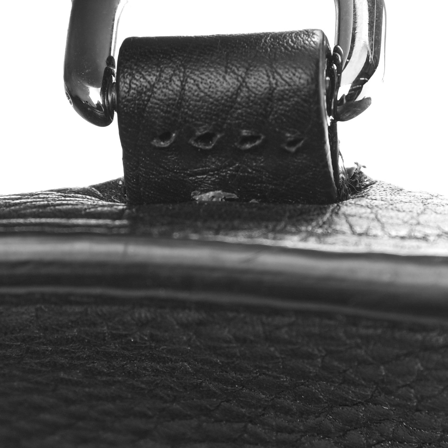 Gucci Pebbled Calfskin Large Bamboo Daily Top Handle Bag Black 15 of 17