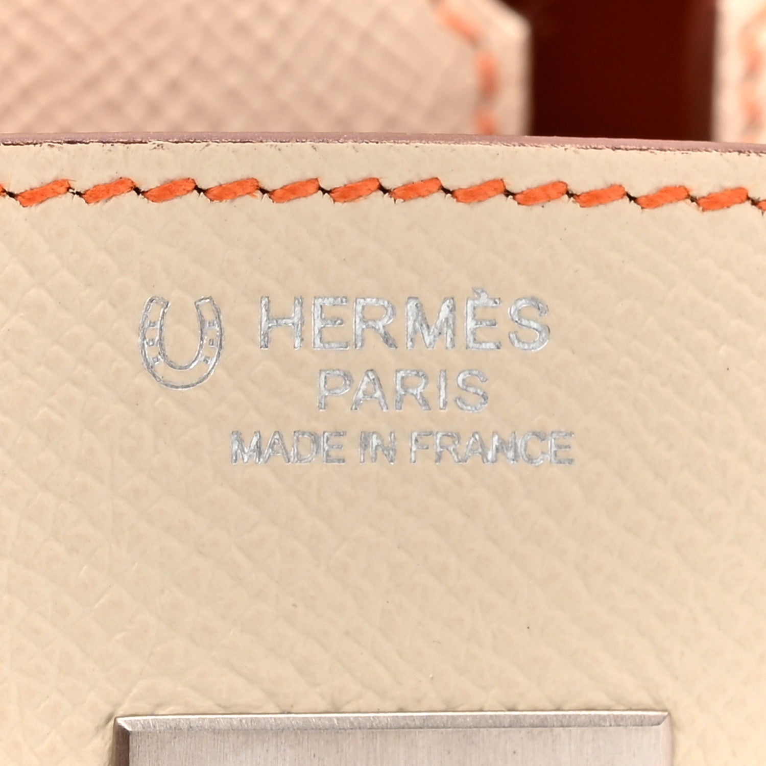 Hermes Epsom Horseshoe Birkin 30 Craie Feu 6 of 12