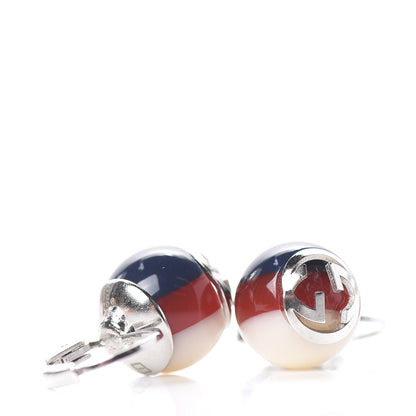 Gucci Resin Web Earrings Red Blue White 4 of 8
