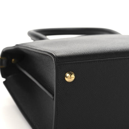 Christian Dior Grained Calfskin Medium St. Honore Tote Black 10 of 11