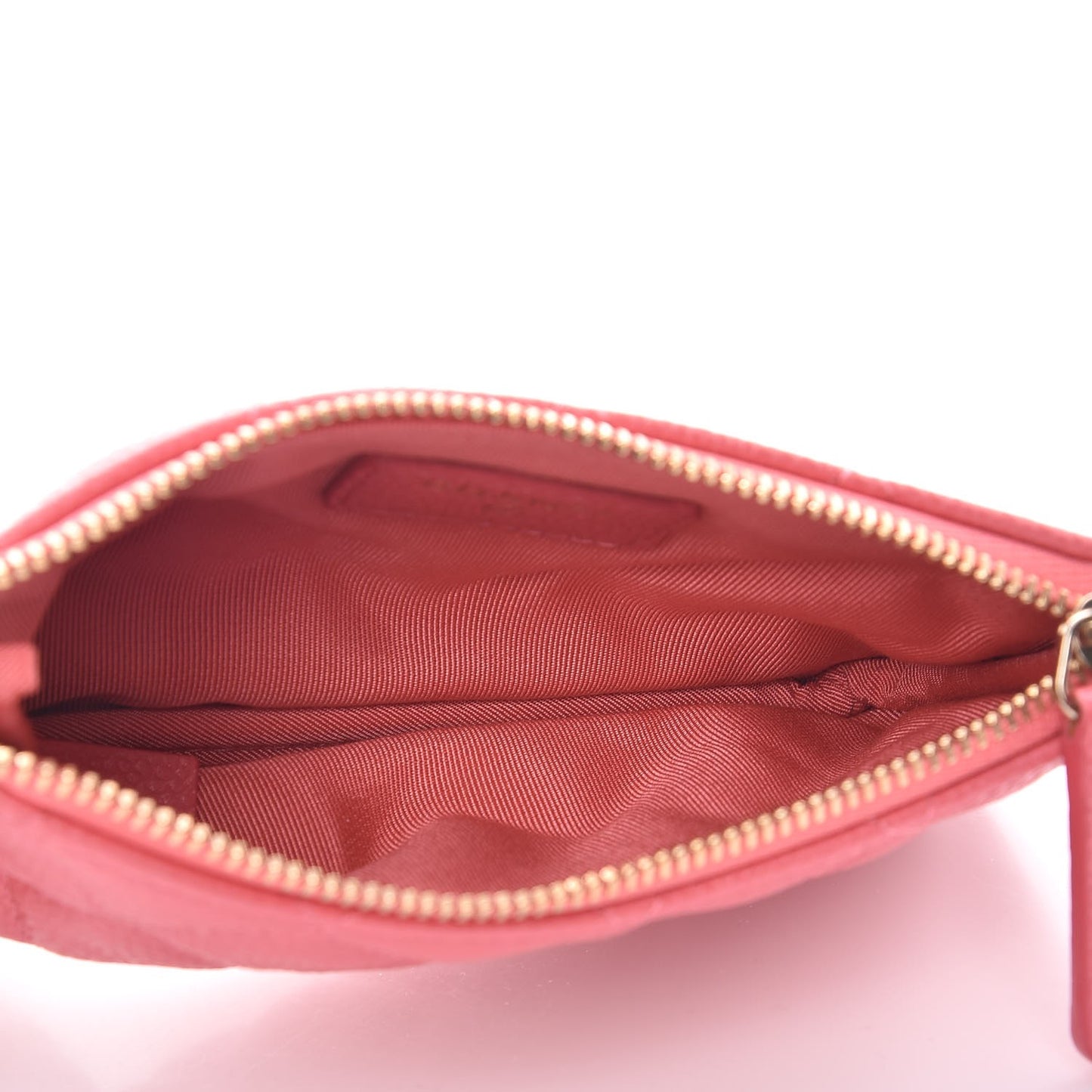 Caviar Quilted Small Cosmetic Case Pink