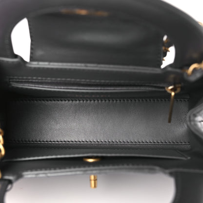 Chanel Shiny Aged Calfskin Quilted Nano Kelly Shopper Grey 5 of 11