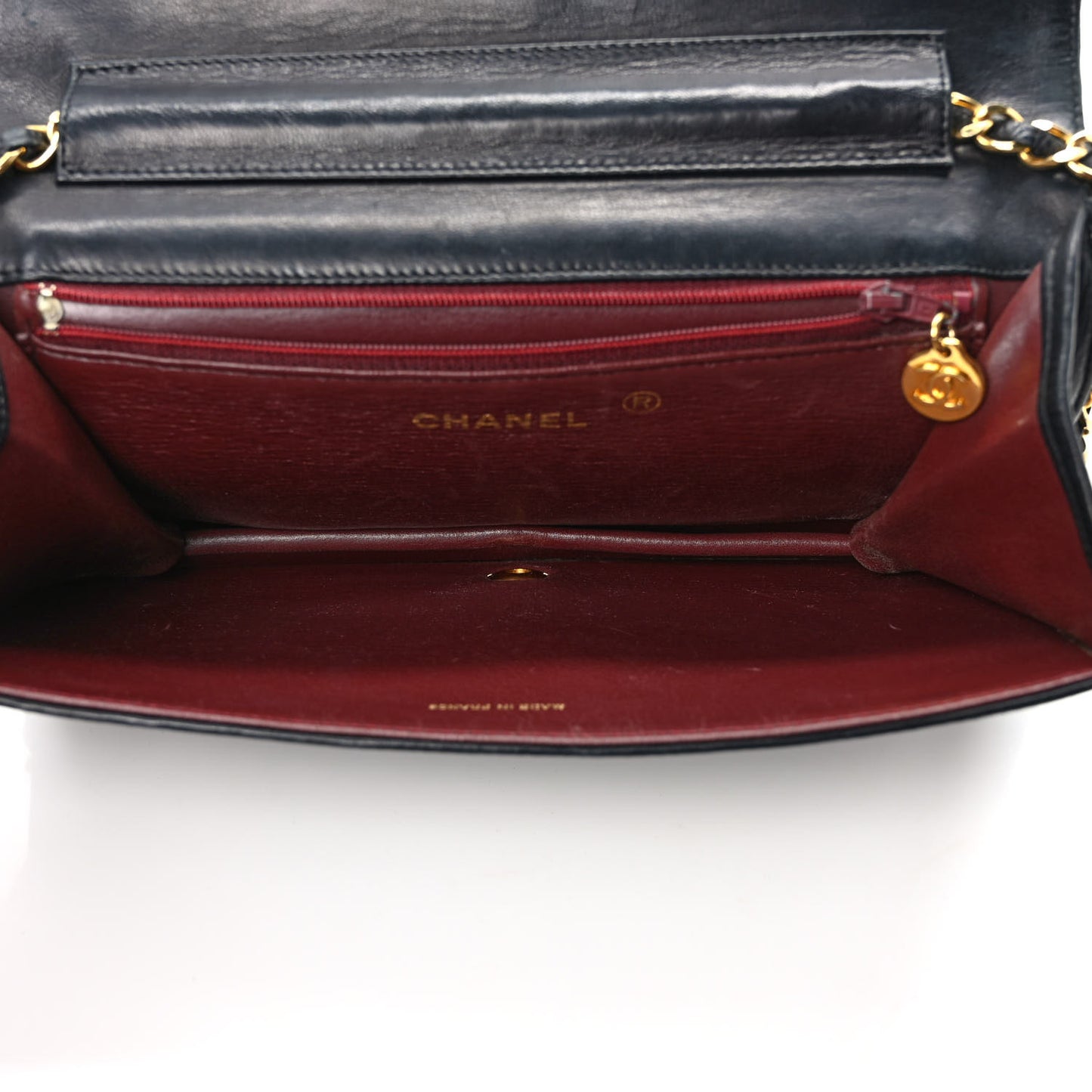 Lambskin Quilted Small Single Flap Black