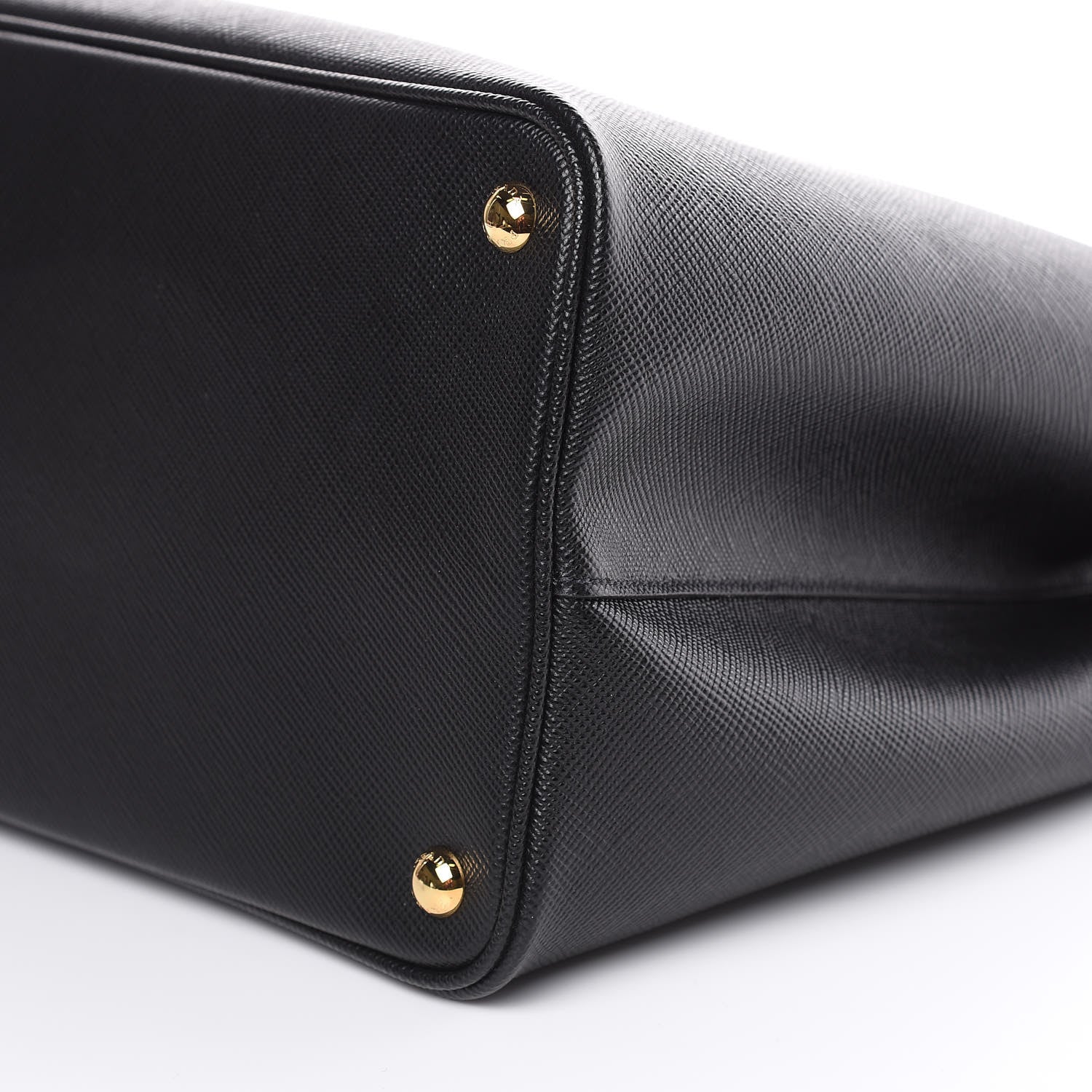 Prada Saffiano Cuir Large Double Bag Black Fuoco 9 of 9