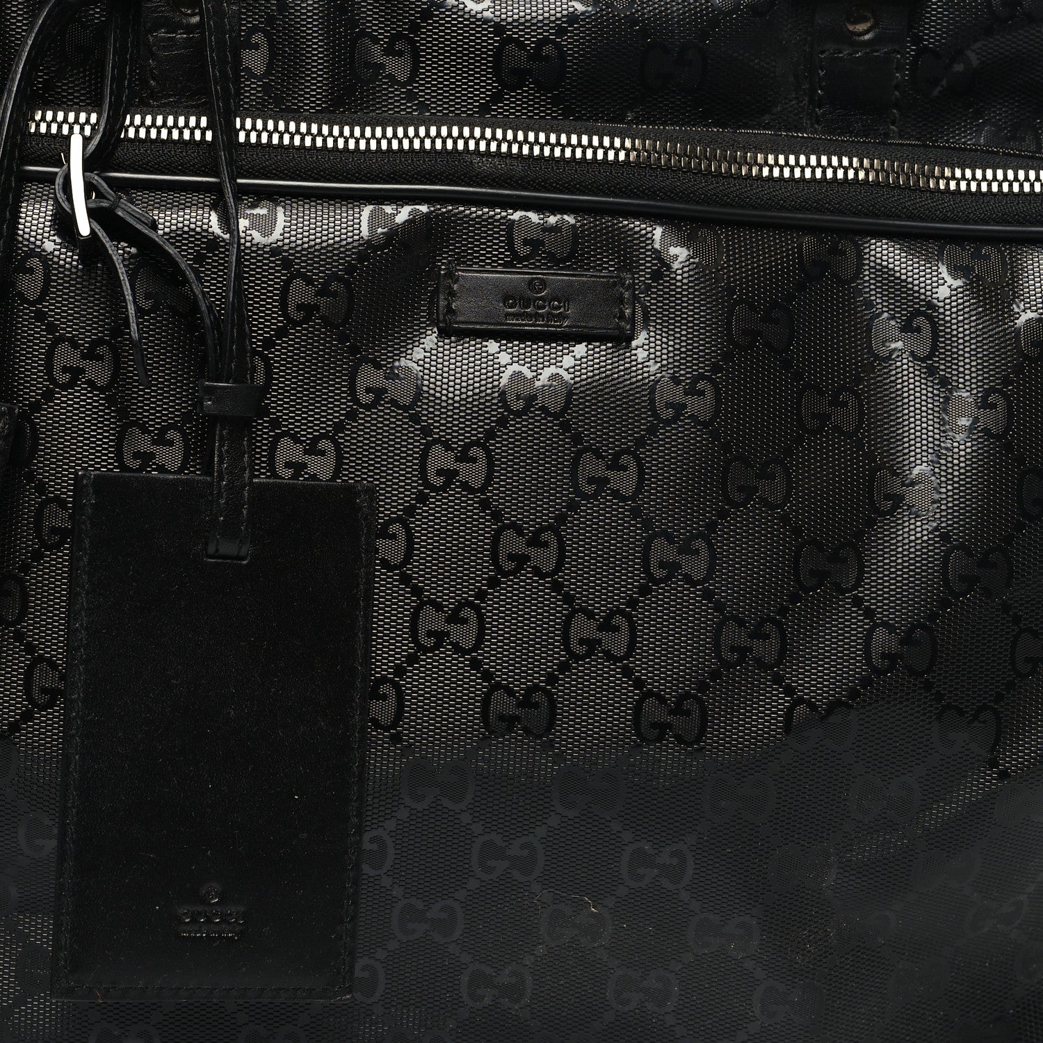 Gucci Imprime Monogram Medium Travel Bag Black 8 of 11