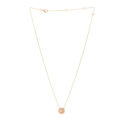 Chanel 18K Rose Gold Diamond Extrait de Camelia Pendant Necklace 3 of 5