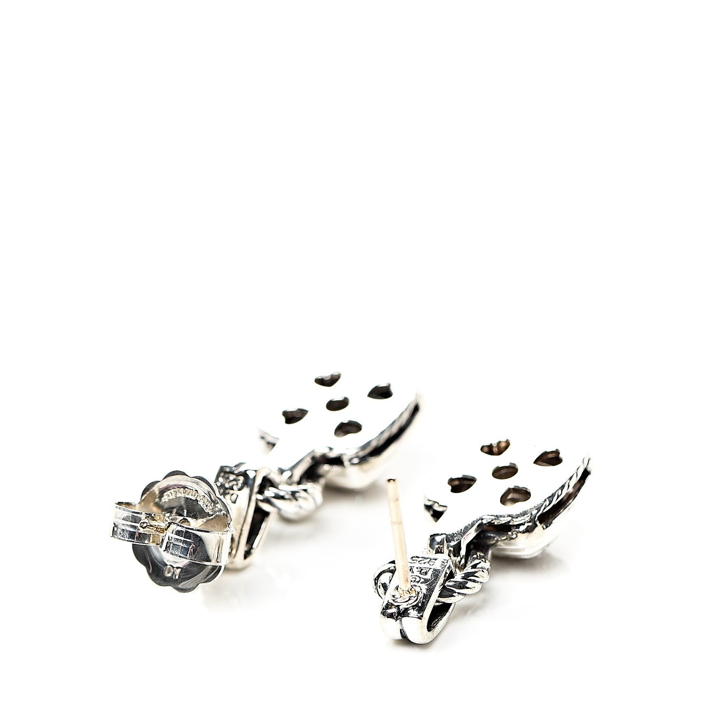 Sterling Silver Diamond Petite Albion Drop Earrings