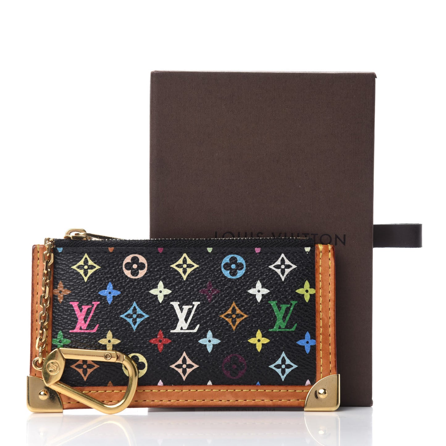 Monogram Multicolor Key Pouch Black