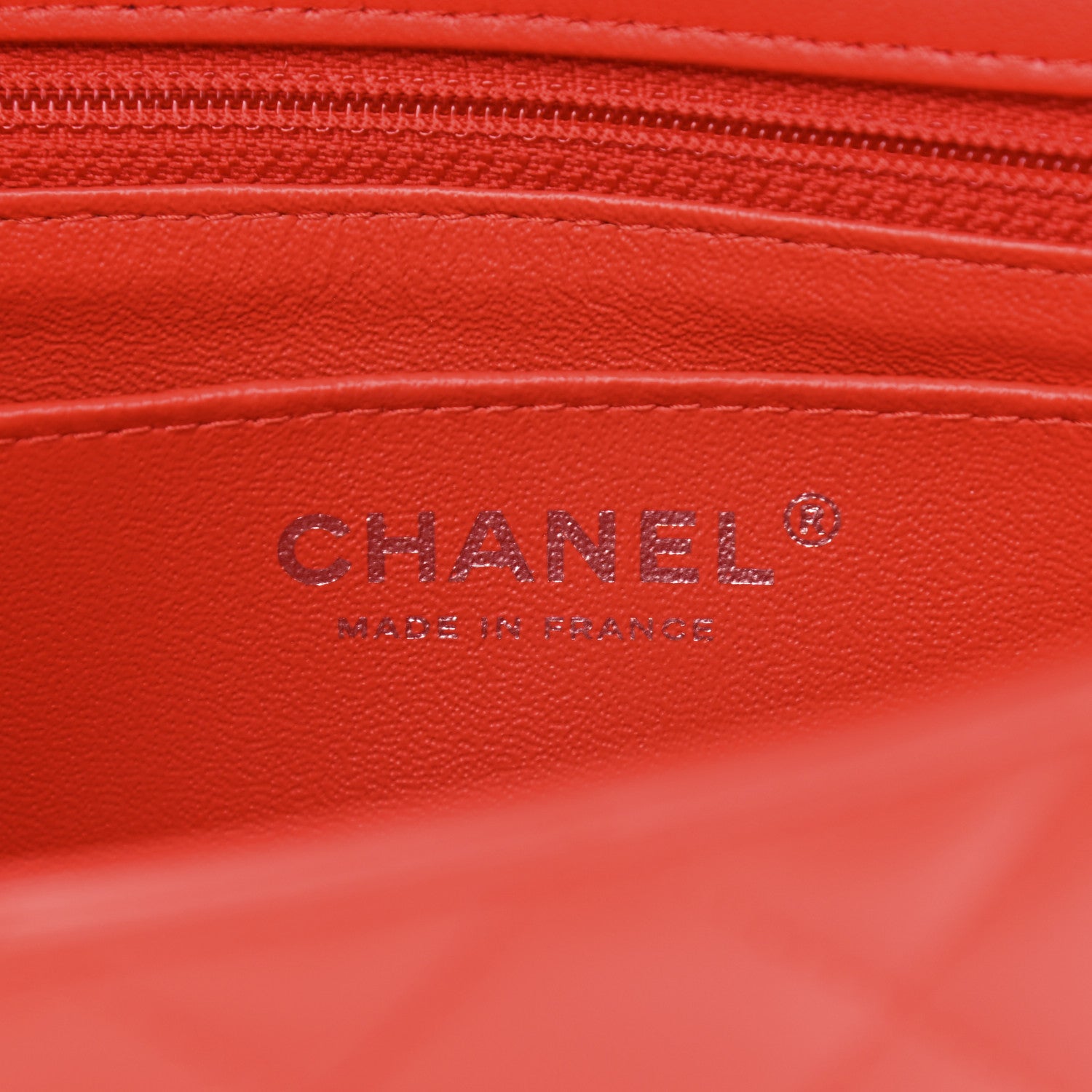 Chanel Lambskin Quilted Mini Rectangular Flap Red 6 of 9