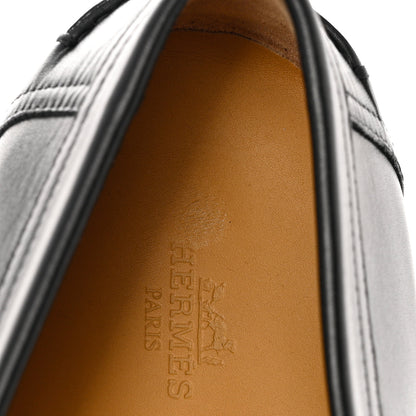 Hermes Calfskin Charrette Loafers 44 Black 9 of 13