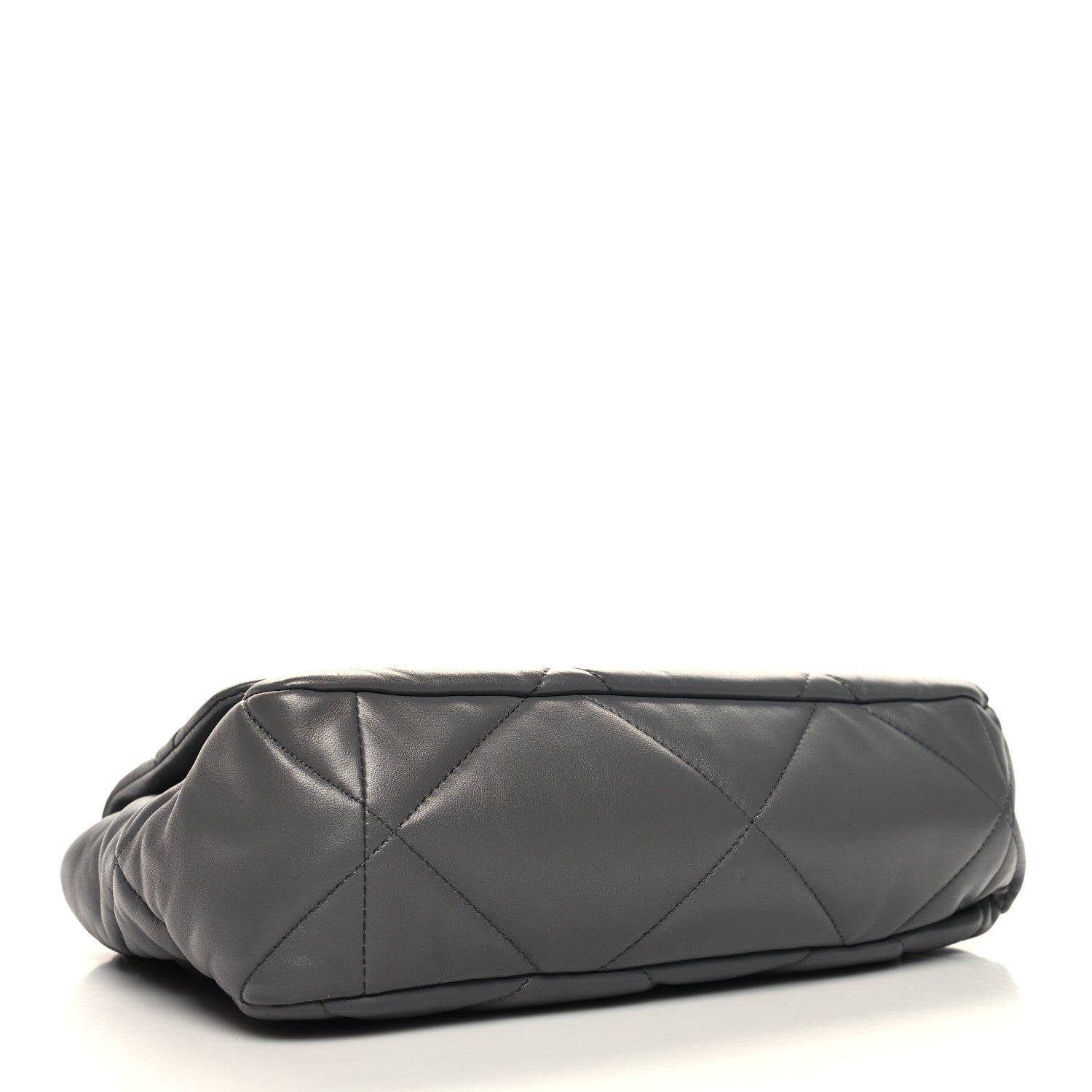 Chanel Lambskin Quilted Large Chanel 19 Flap Dark Grey 4 of 10