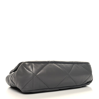 Chanel Lambskin Quilted Large Chanel 19 Flap Dark Grey 4 of 10