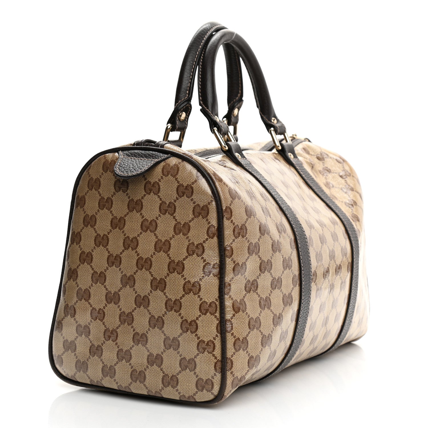 Gucci Crystal Monogram Medium Joy Boston Dark Brown 3 of 11