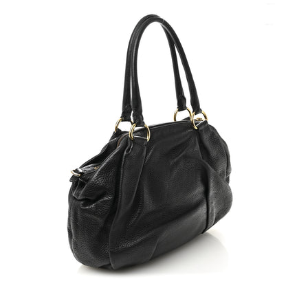 Prada Vitello Daino Shoulder Bag Black 3 of 9