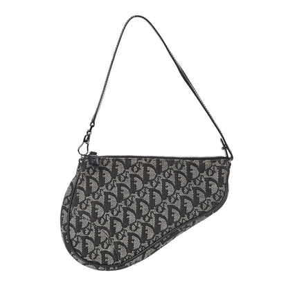Christian Dior Monogram Mini Saddle Pochette Black 1 of 8